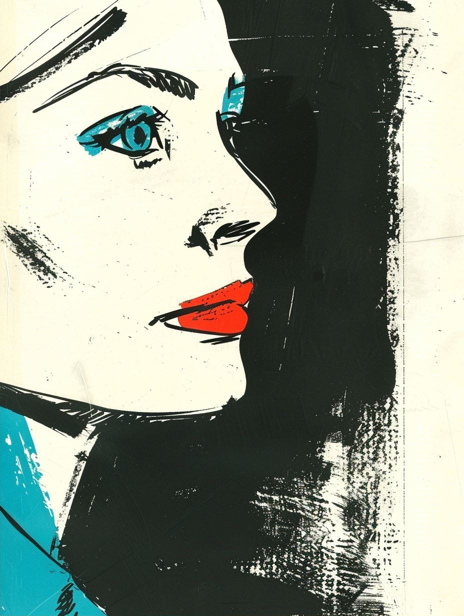 Azure Ink Portrait
