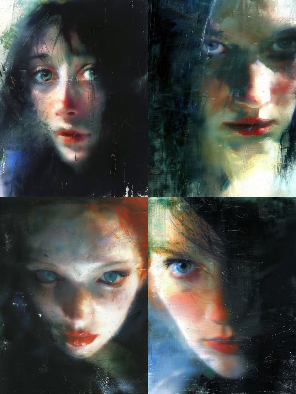 Haunting Gaze Through Glass