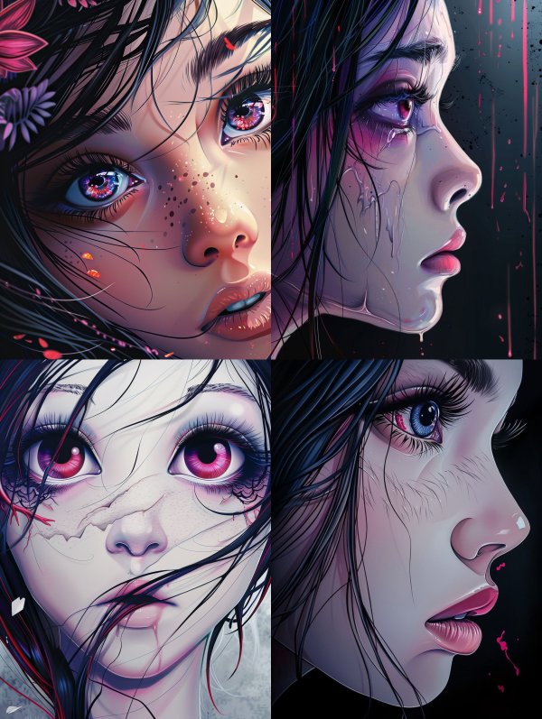 Cosmic Gaze Ethereal Portrait