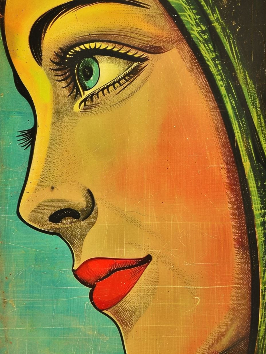 Vintage Pop Art Portrait