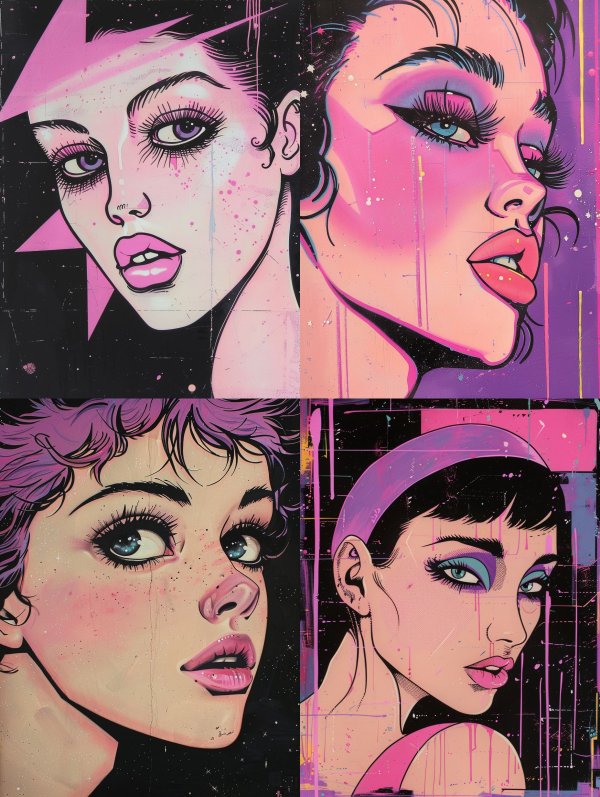 Neon Noir Cyberpunk Portraits