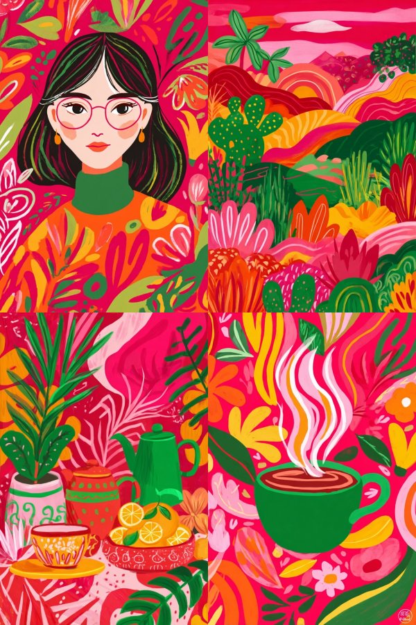 Vibrant Floral Muse