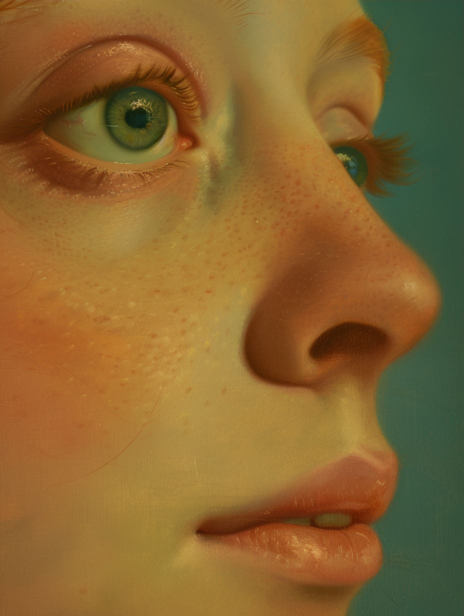 Ethereal Gaze Under Pastel Skies