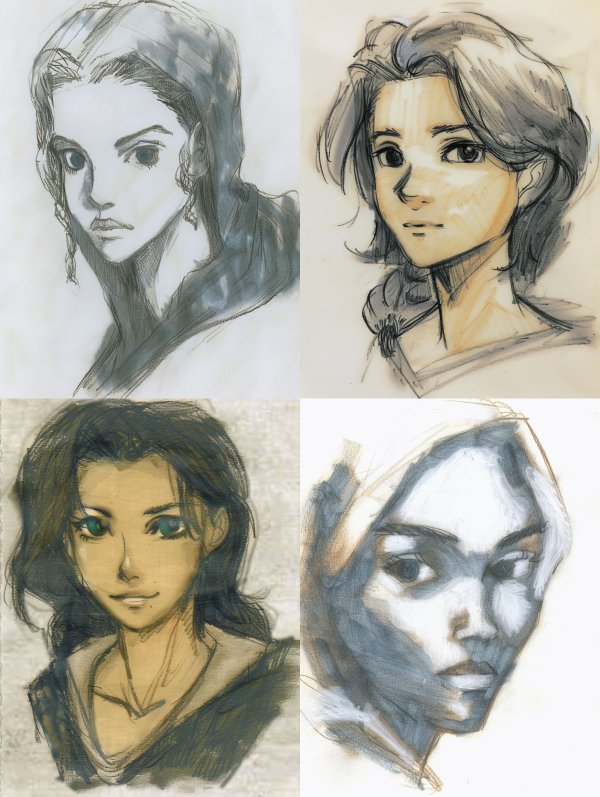 Melancholic Charcoal Portrait Study