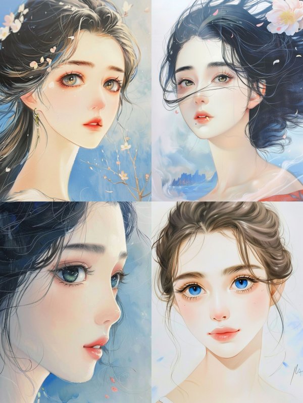 Ethereal Bloom Anime Portrait