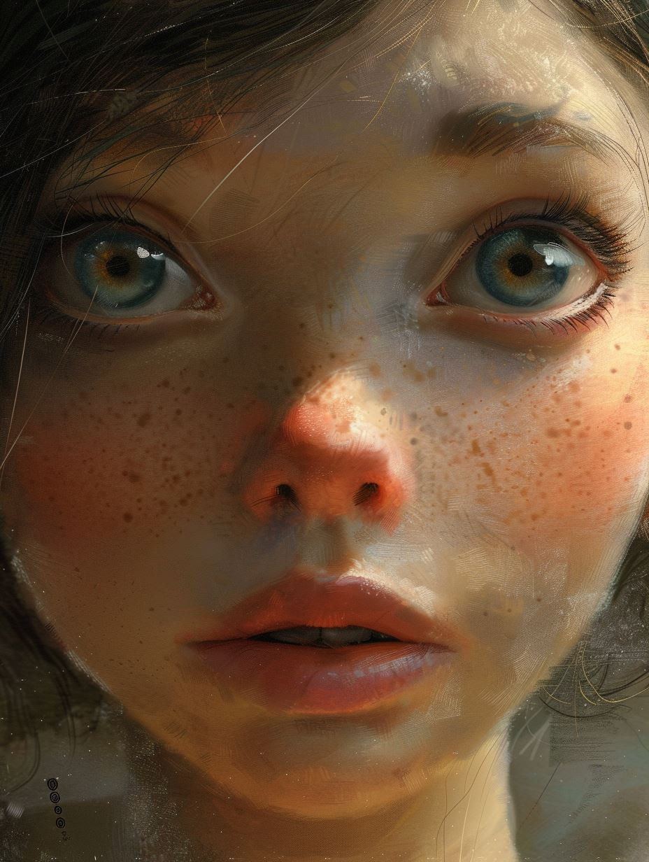 Ethereal Gaze of Golden Light