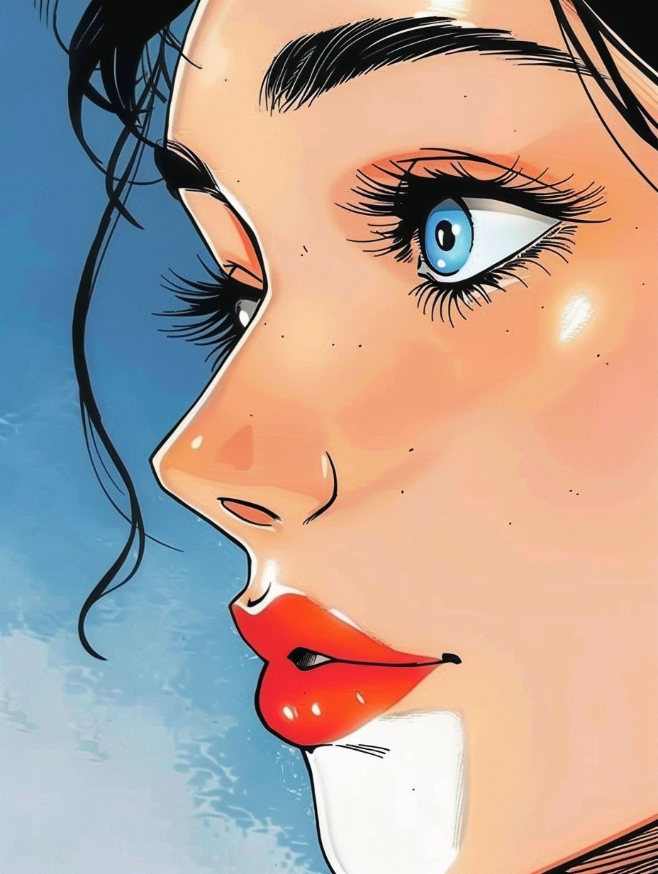 Vibrant Comic Muse