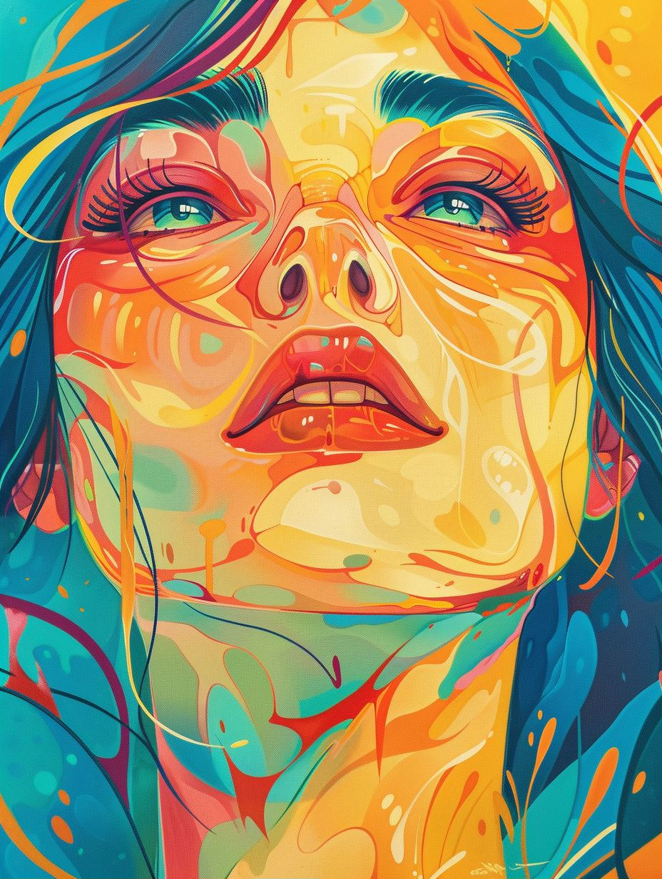 Prismatic Fluidity Portrait Study