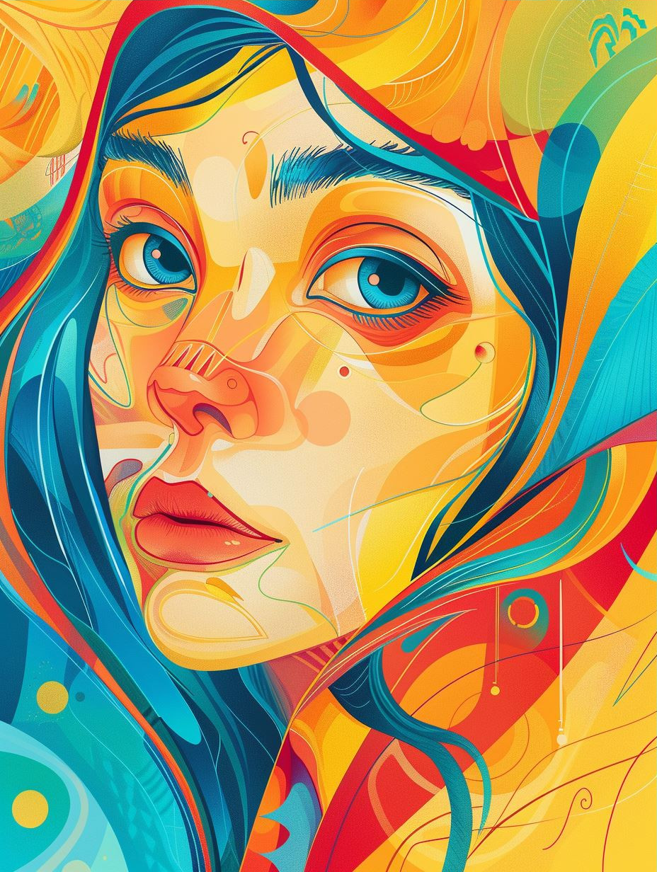 Prismatic Fluidity Portrait Study