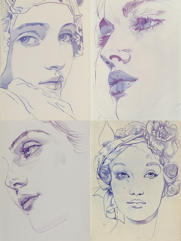 Azure Ink Elegance