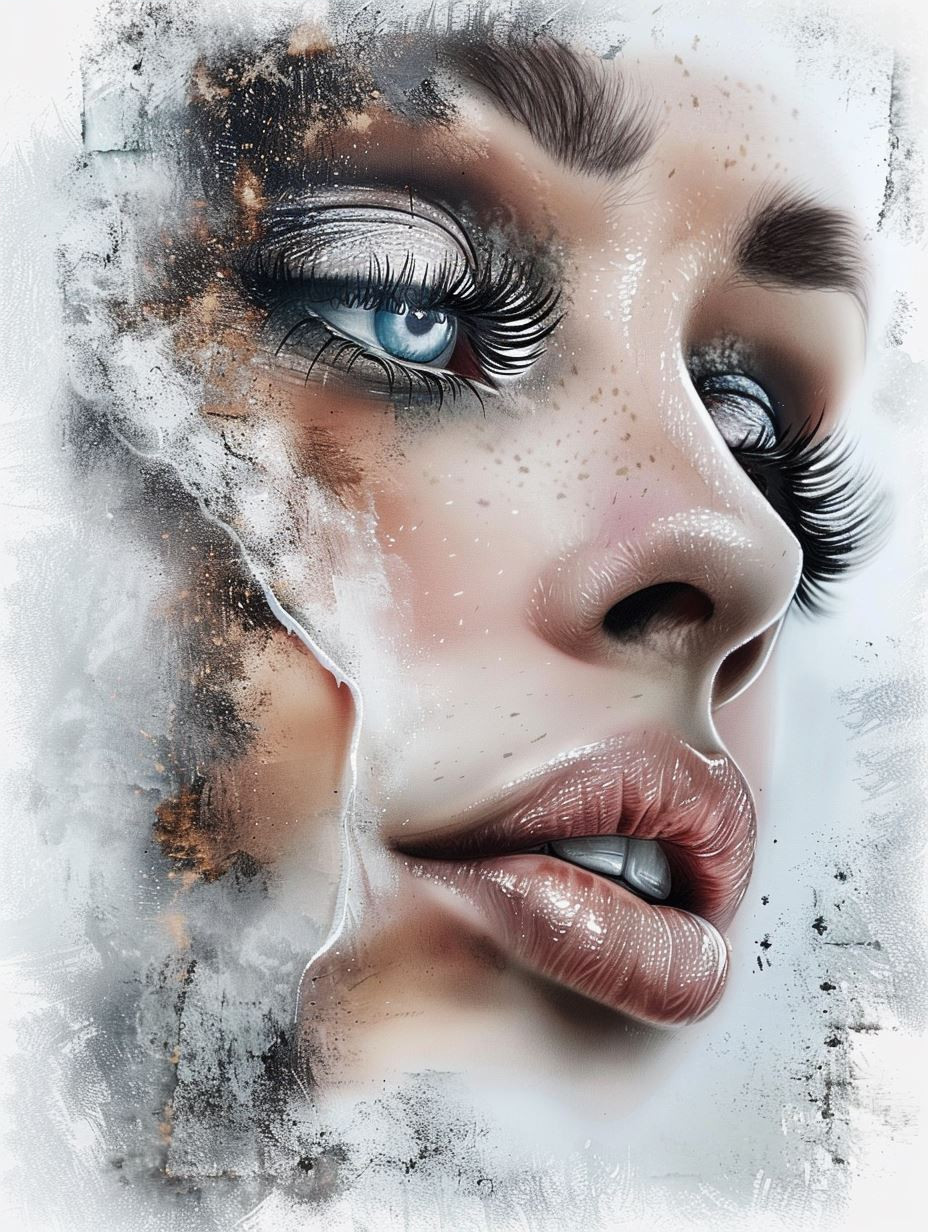 Fragmented Beauty Through Frozen Glass