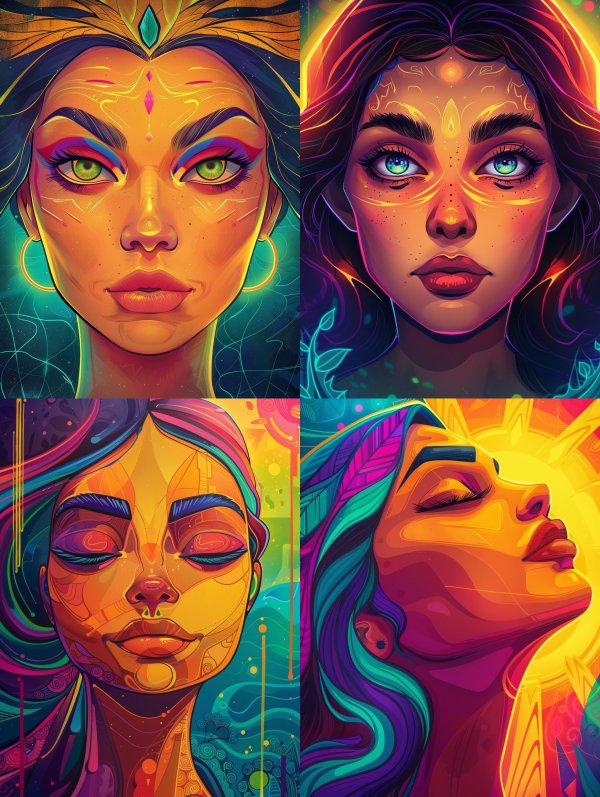 Neon Astral Goddess