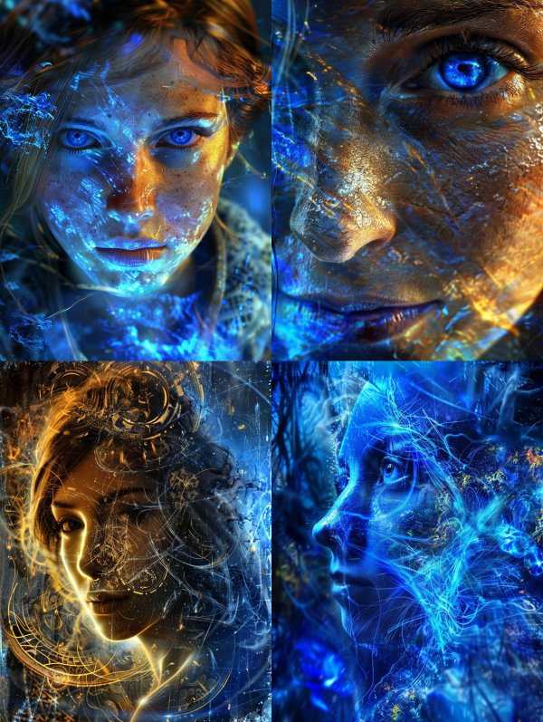 Frozen Azure Gaze