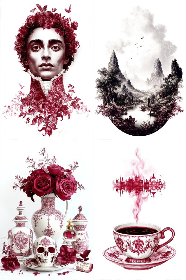 Crimson Floral Elegance