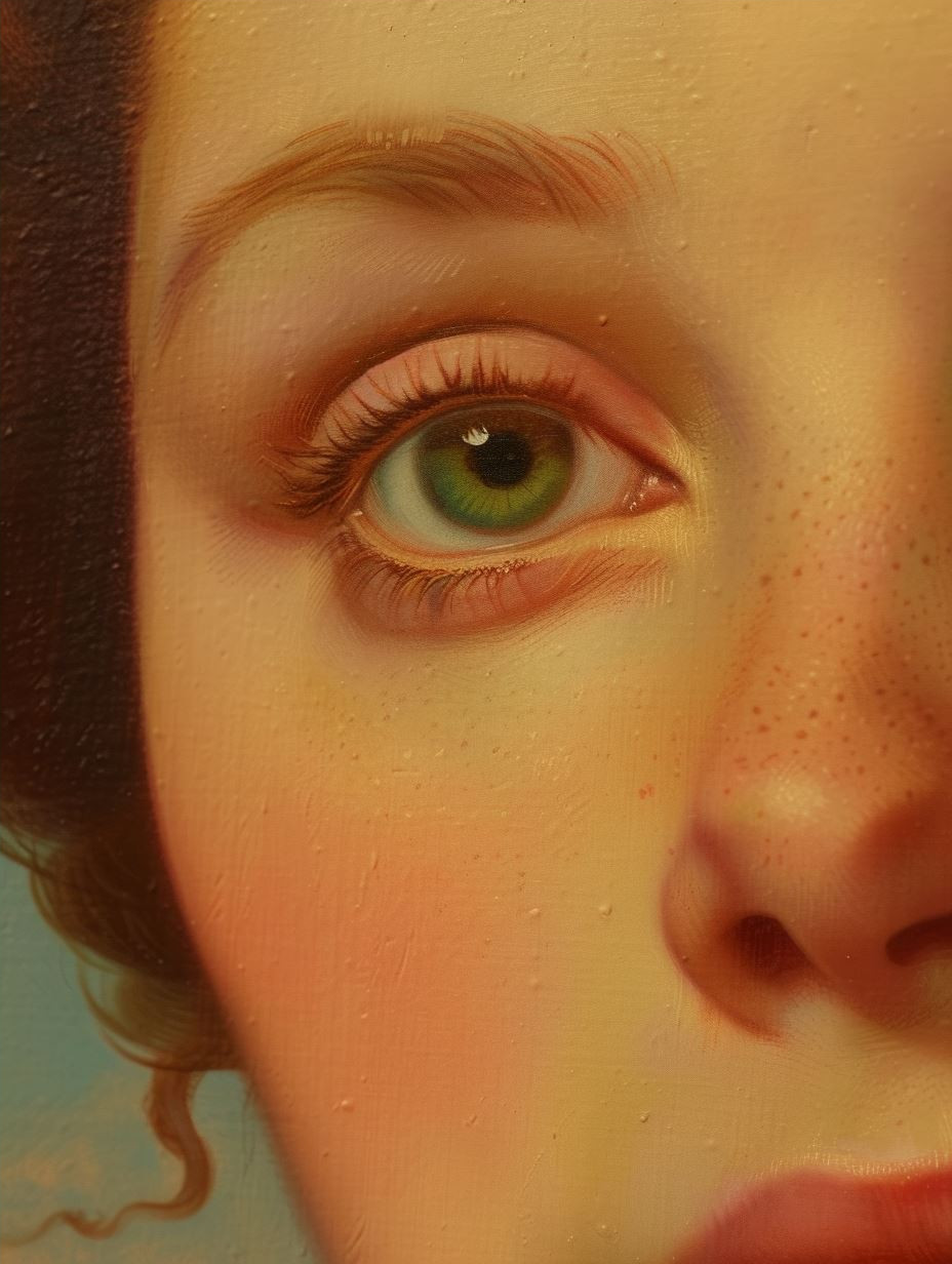 Ethereal Gaze Under Pastel Skies