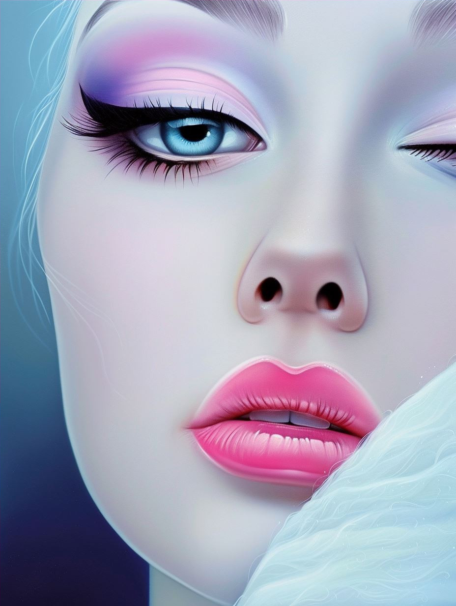 Ethereal Bloom Pastel Portrait