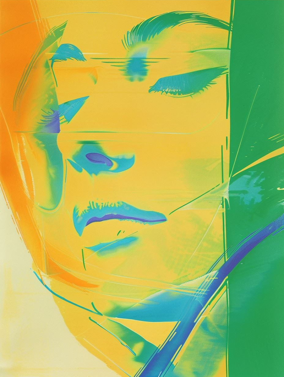 Neon Prism Portrait Study