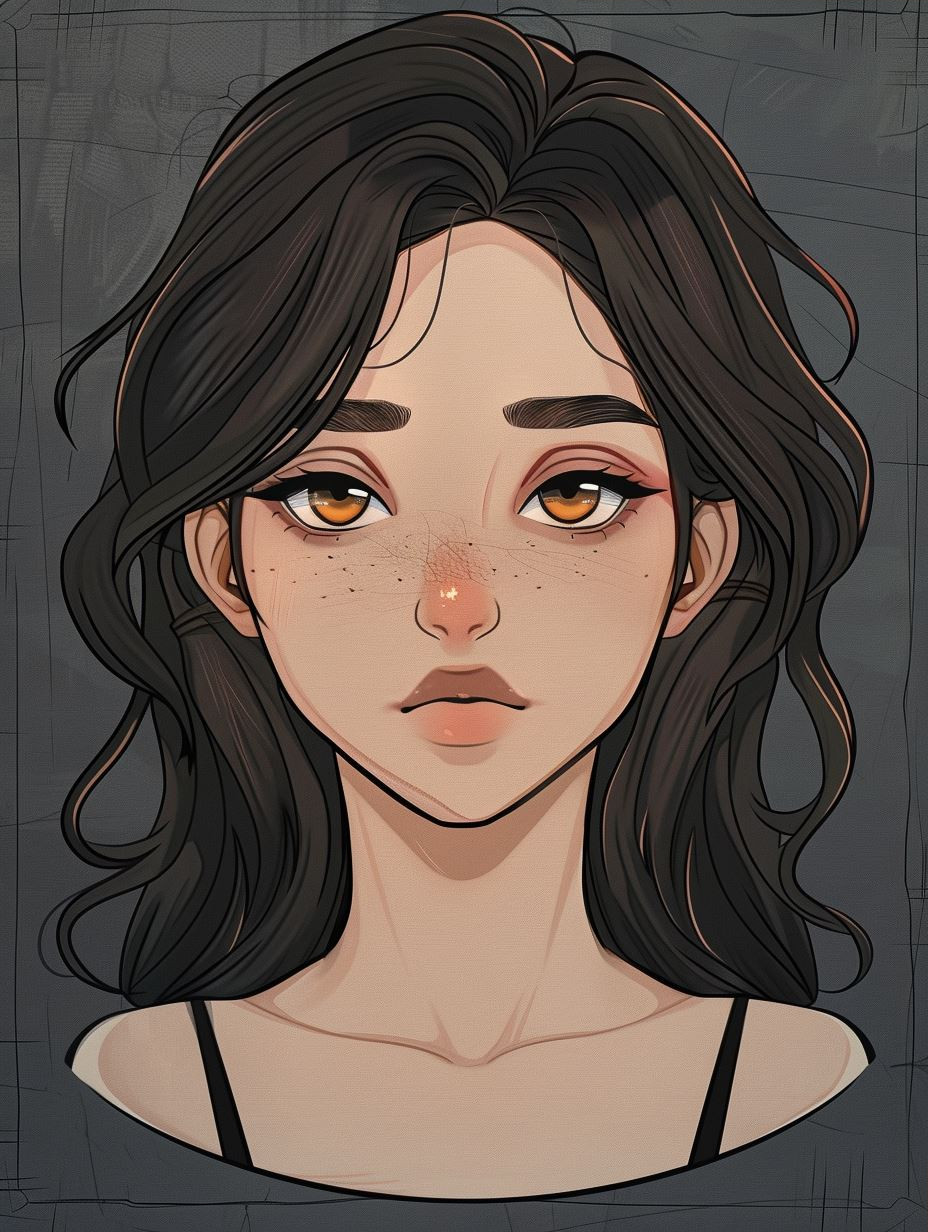 Moody Noir Anime Portrait