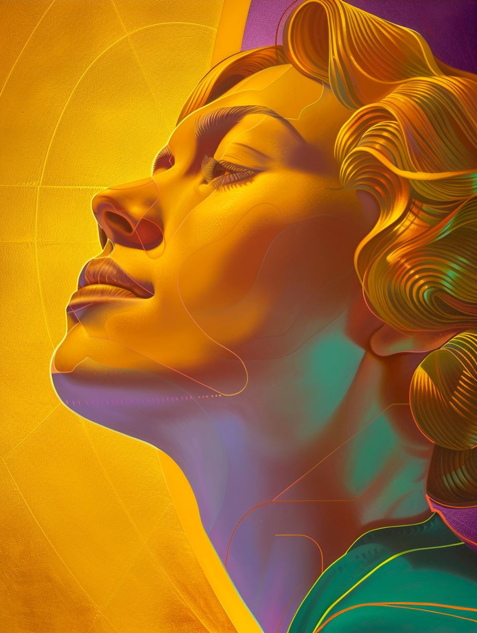 Neon Ethereal Cybernetic Portrait
