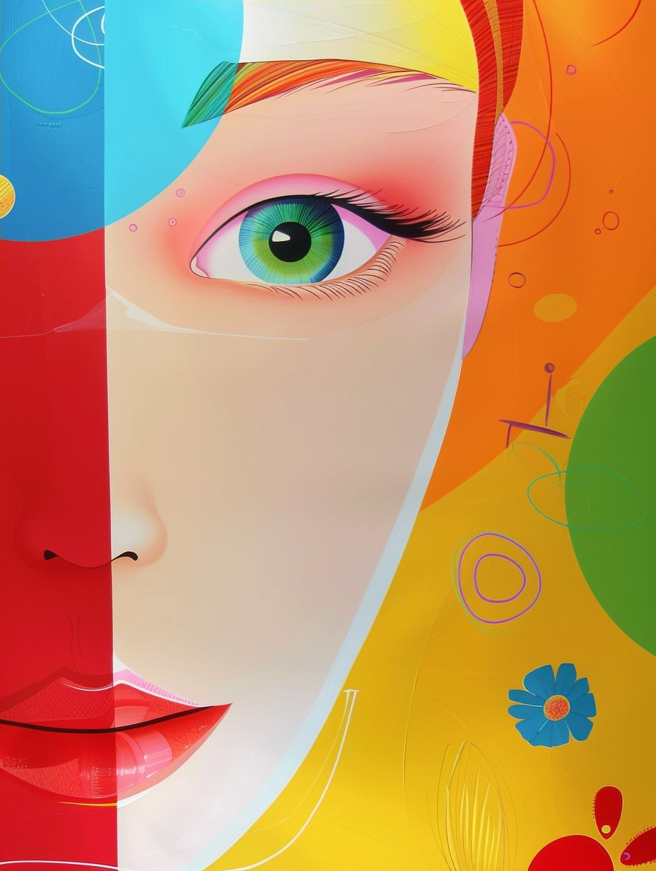 Vibrant Prism Portrait Study