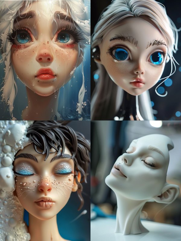 Ethereal Porcelain Dream Portraits