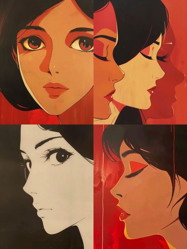 Crimson Anime Elegance