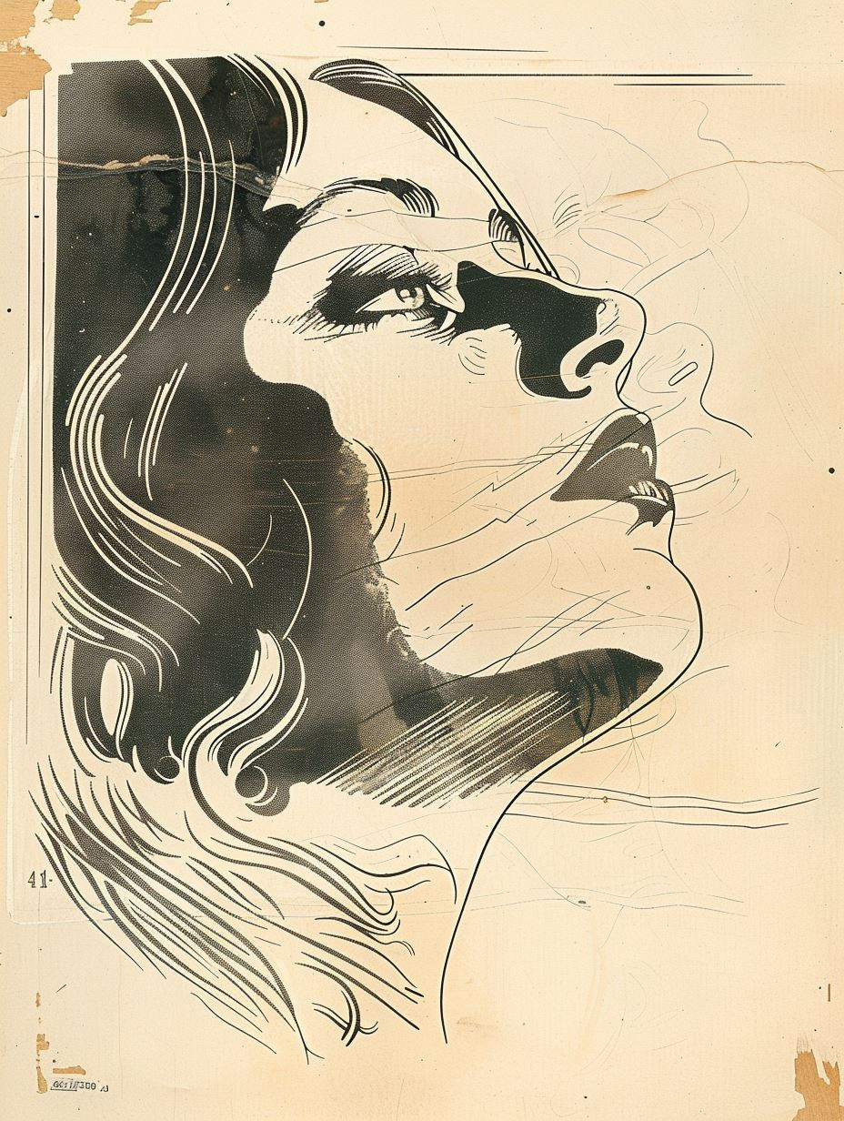 Indigo Ink Portrait Study