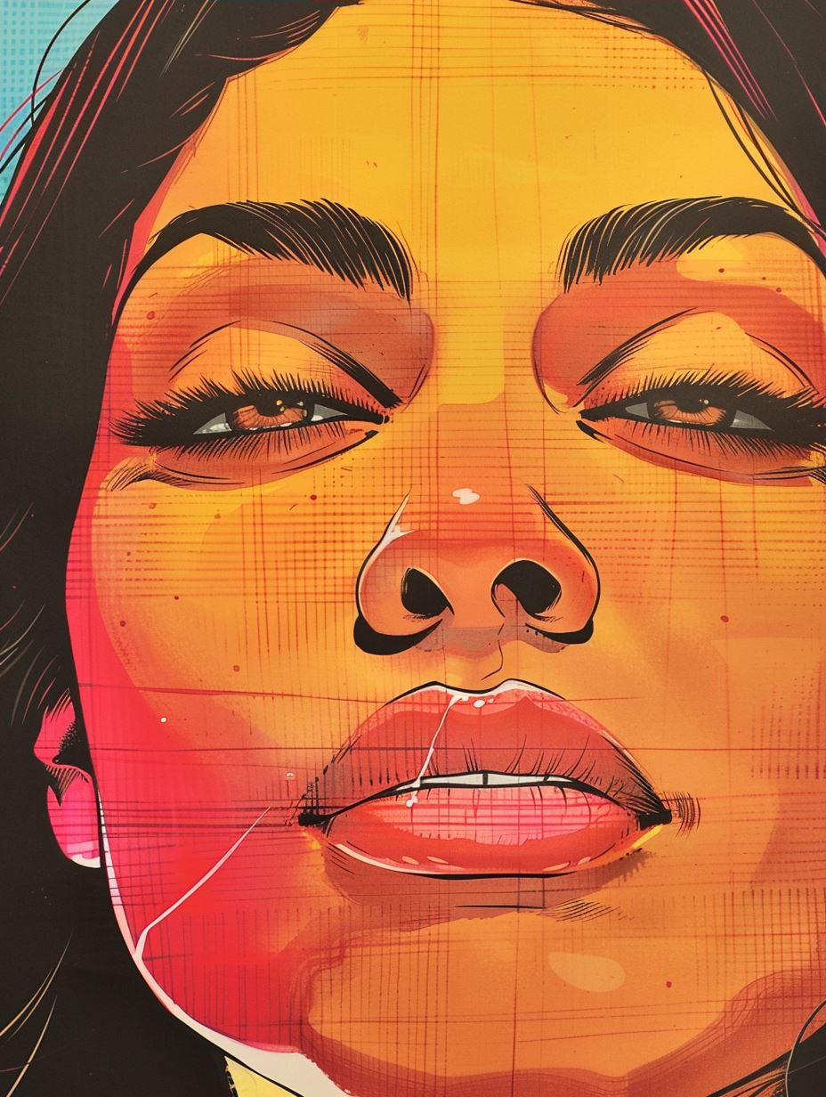 Vibrant Pop Art Portrait Study
