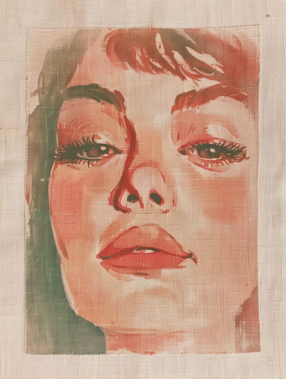 Ethereal Peach Canvas Portrait