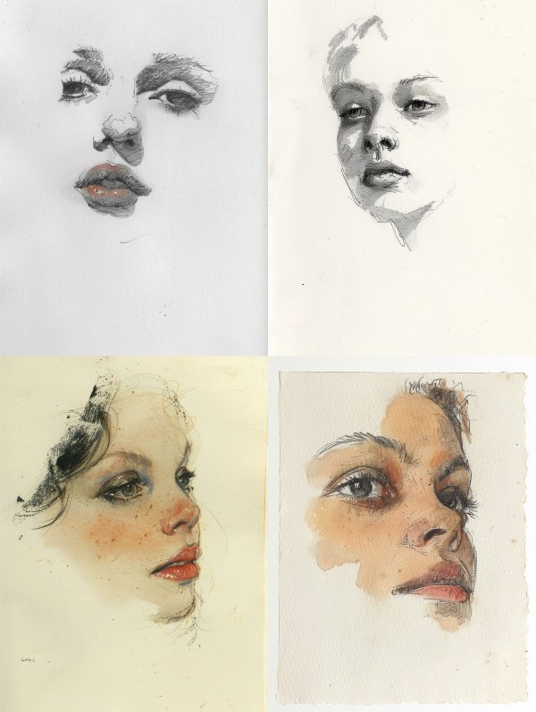 Fragmented Charcoal Portrait Study