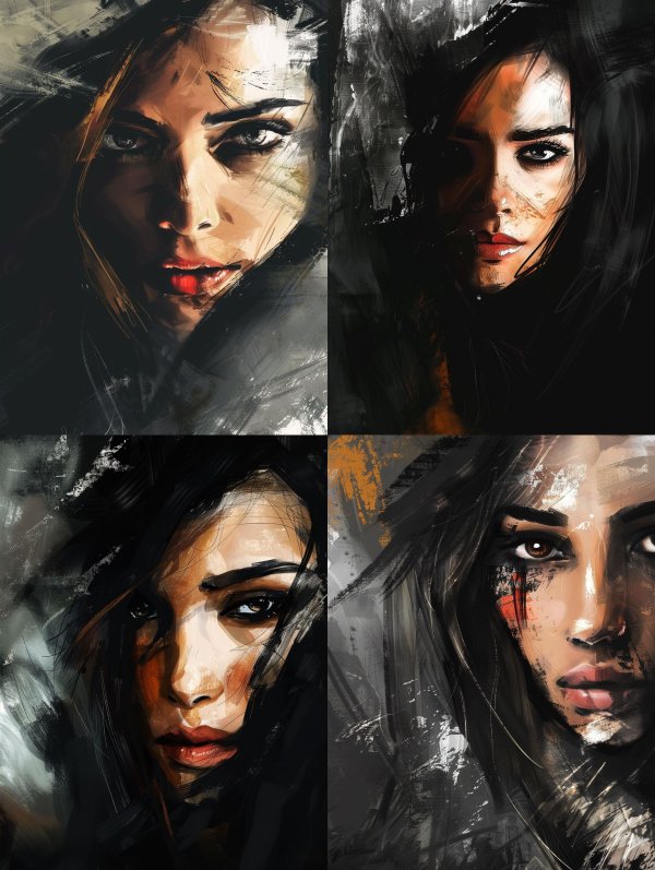 Abstract Crimson Gaze