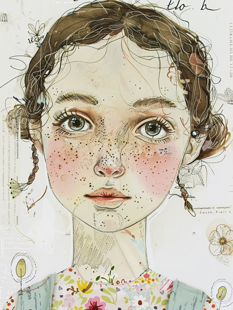 Fragmented Soul Mixed Media Portrait