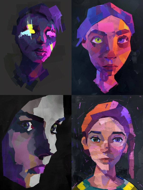 Neon Prism Portrait