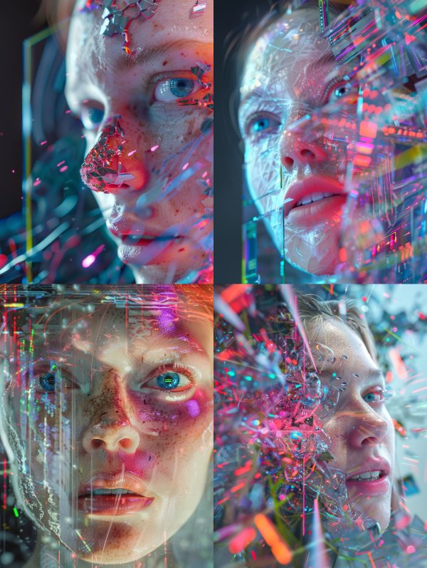 Fragmented Digital Soul Portrait