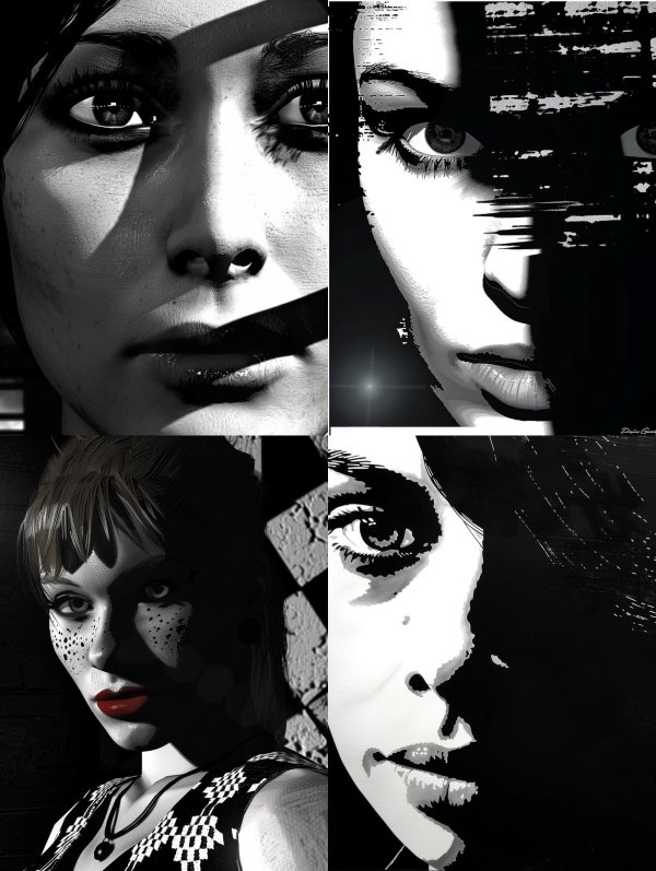 Dramatic Monochrome Shadow Portrait