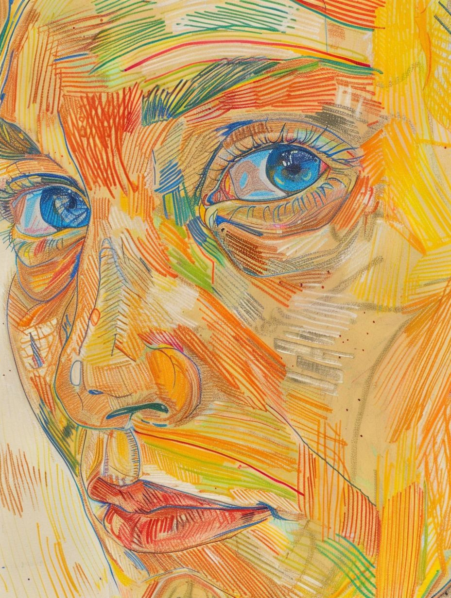 Fragmented Gaze in Vivid Hue