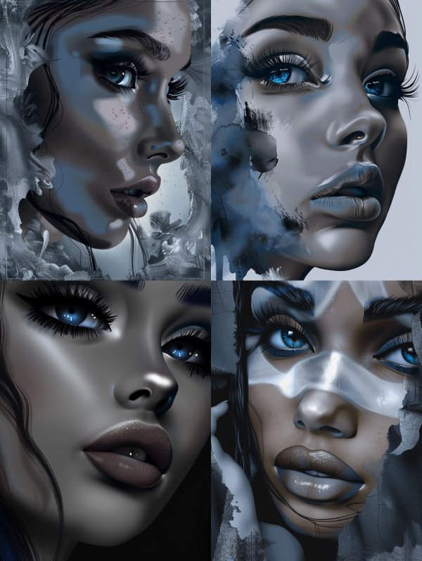 Frozen Azure Gaze