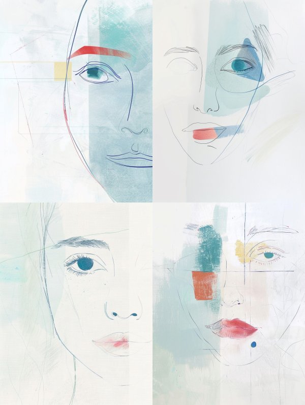Abstract Azure Gaze