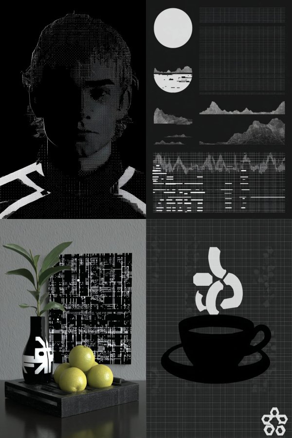 Digital Noir Halftone