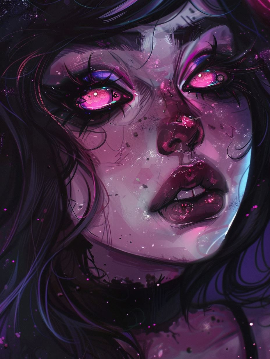 Neon Galactic Ethereal Portrait