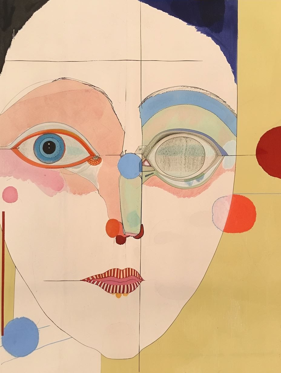 Fragmented Surrealist Portrait Study