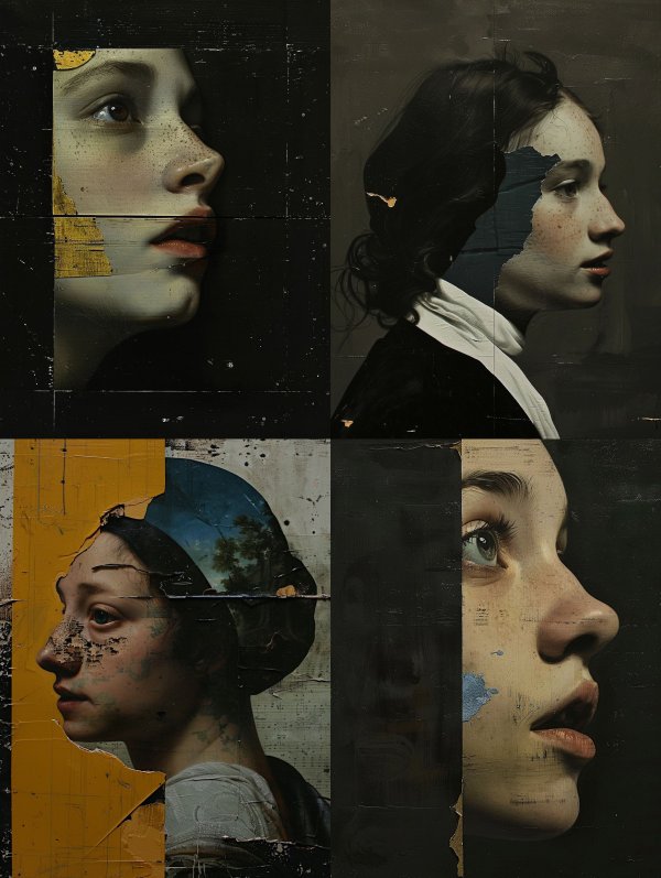 Fragmented Gaze of Golden Silence
