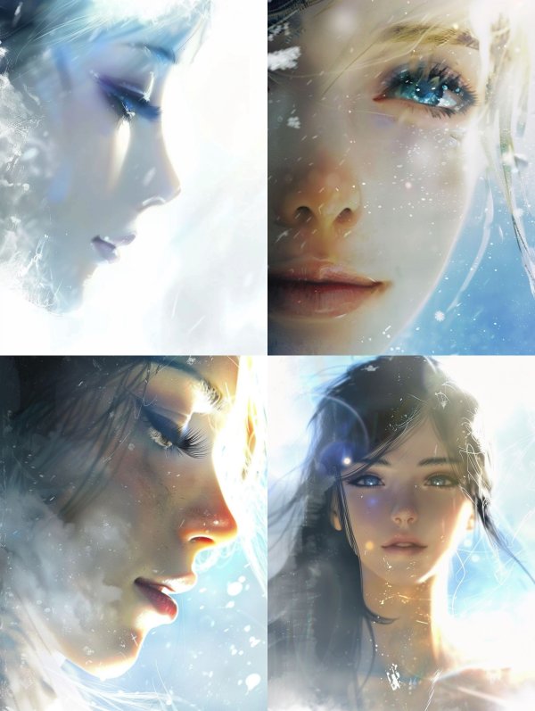Ethereal Frost Crystal Portrait