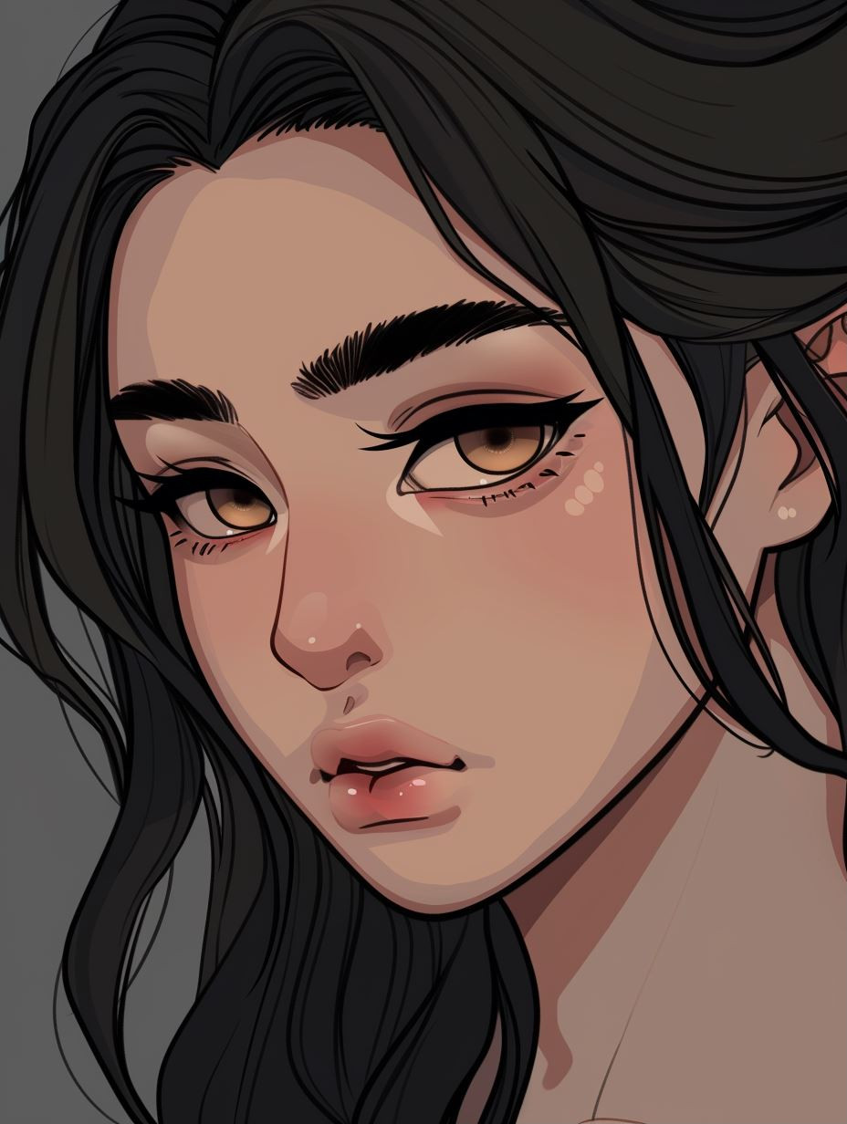 Moody Noir Anime Portrait