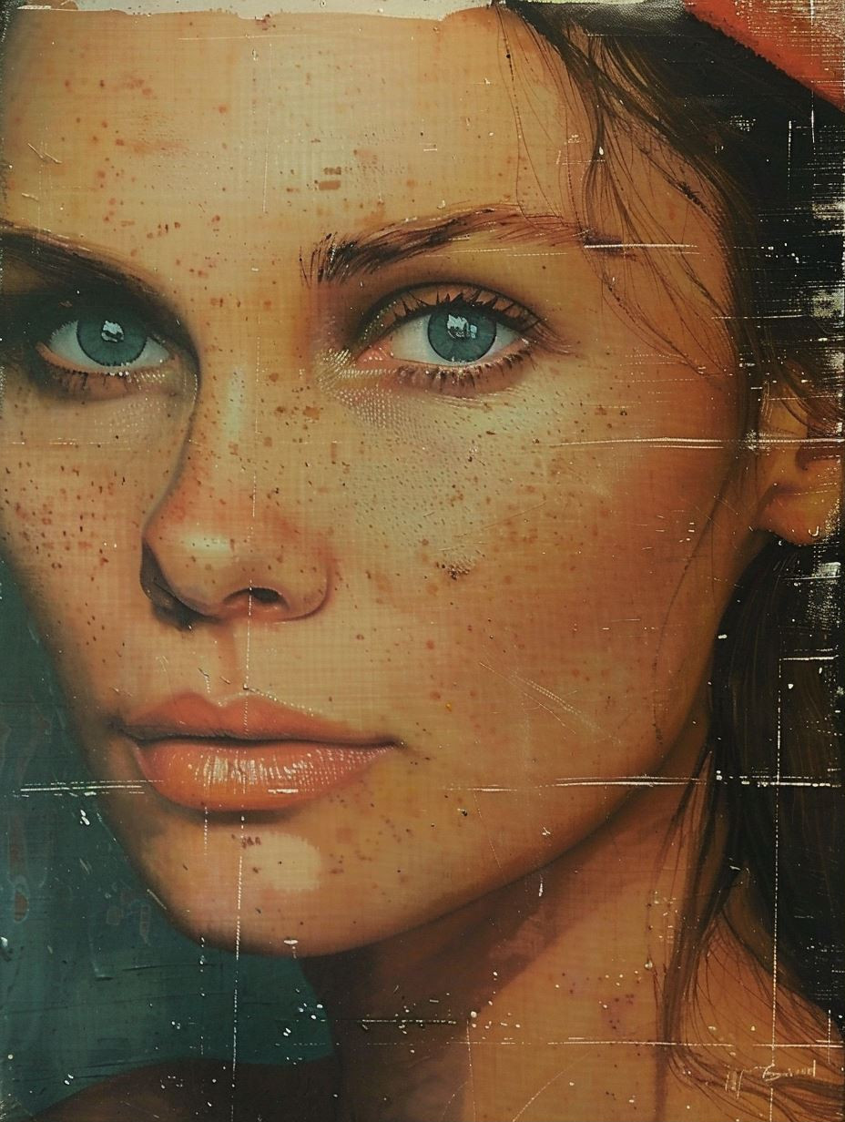 Sun-Kissed Freckled Portrait Study