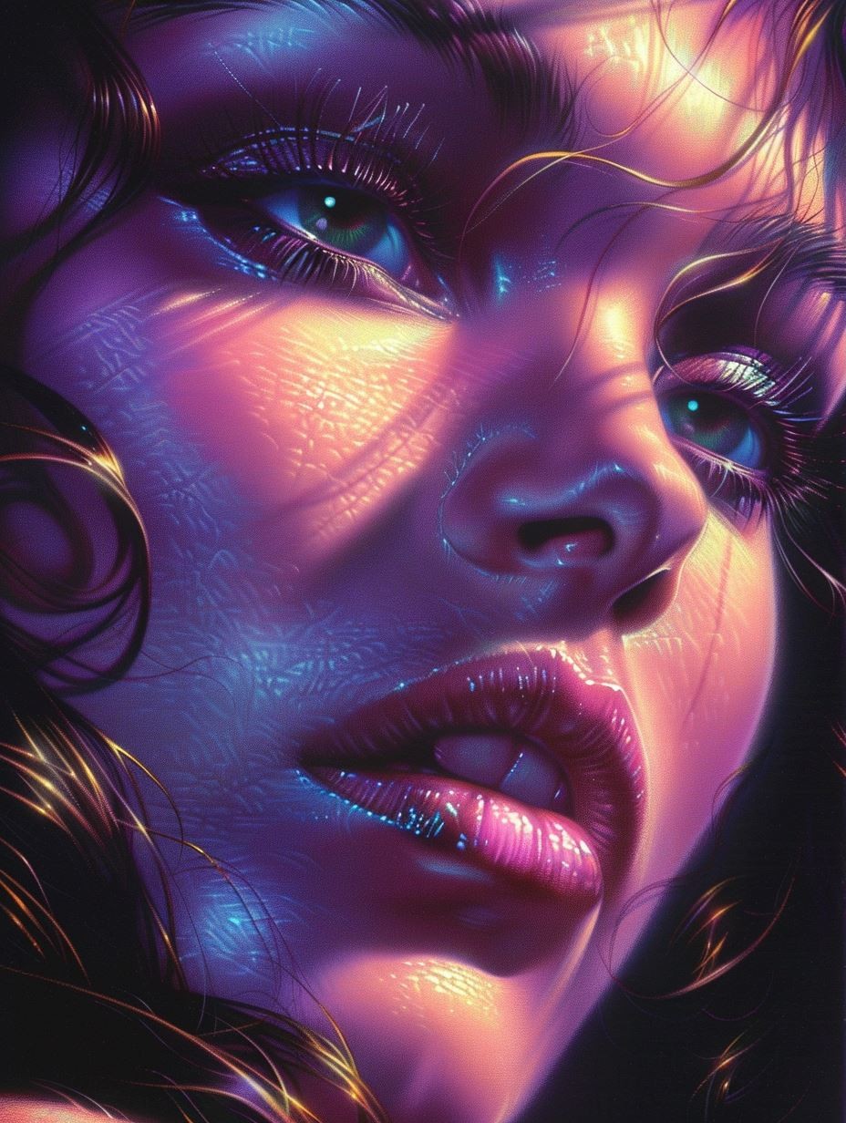 Neon Luminescence Portrait