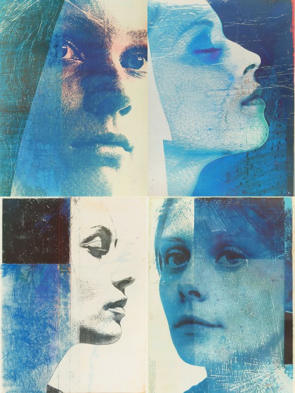 Fragmented Azure Portrait Study