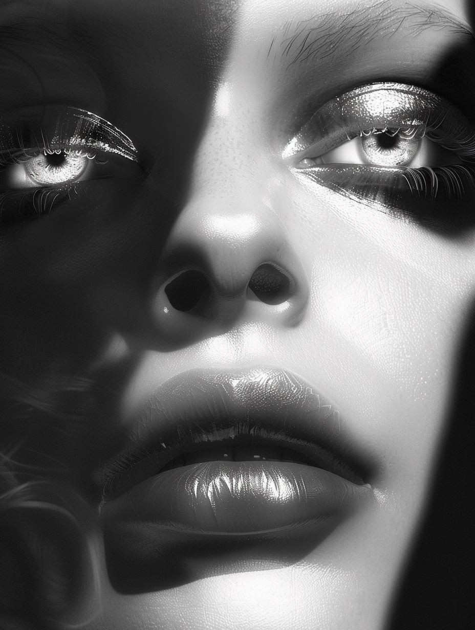 Liquid Chrome Ethereal Portrait