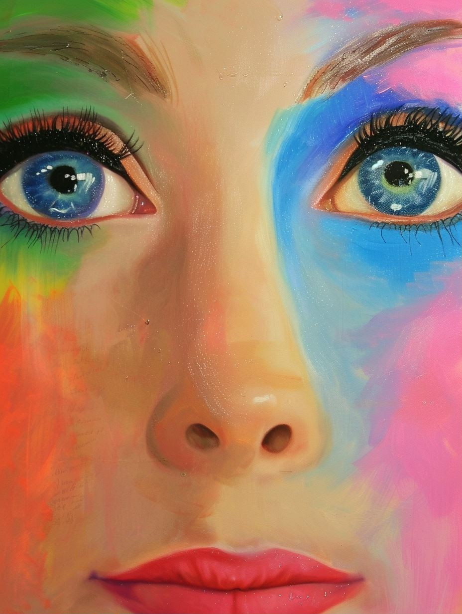 Prismatic Portrait of Vivid Emotion