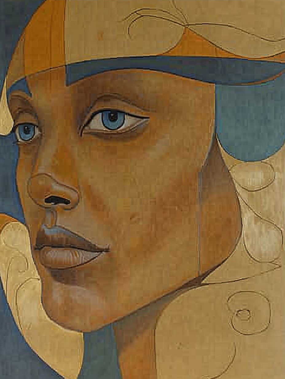 Abstract Ethereal Gaze in Gold